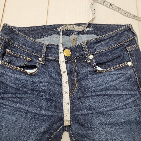American Eagle Y2k low rise skinny jeans dark wash 8 short - Picture 5 of 10